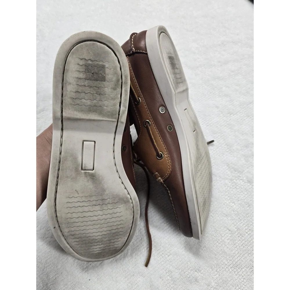 Brooks Brothers Men's Leather Boat Shoes Size 9 D Brown Deck‎ Shoes